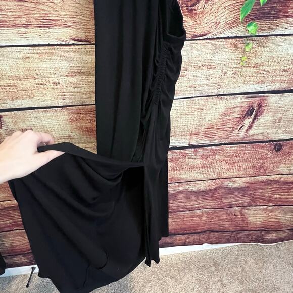 A.L.C. Jaxon Black Side Cut Out Maxi Dress Large Bodycon Sleeveless Sexy - Picture 7 of 10